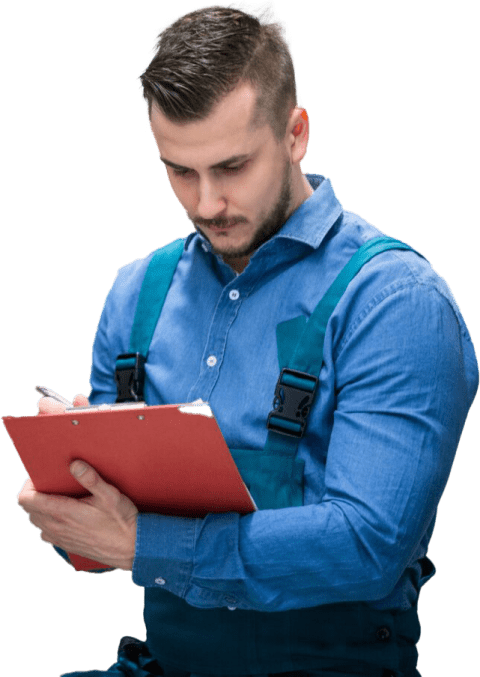 employee filling out a report